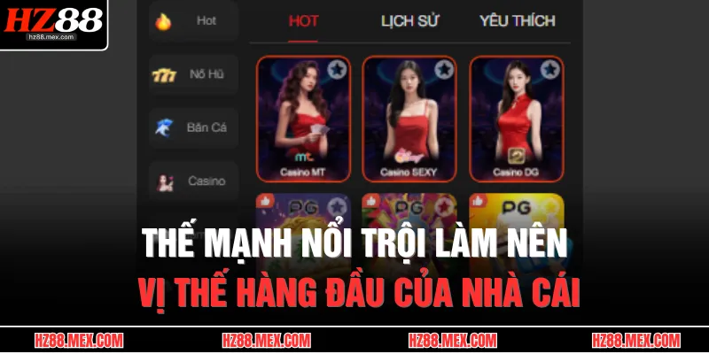 Thế mạnh nổi trội làm nên vị thế hàng đầu của nhà cái